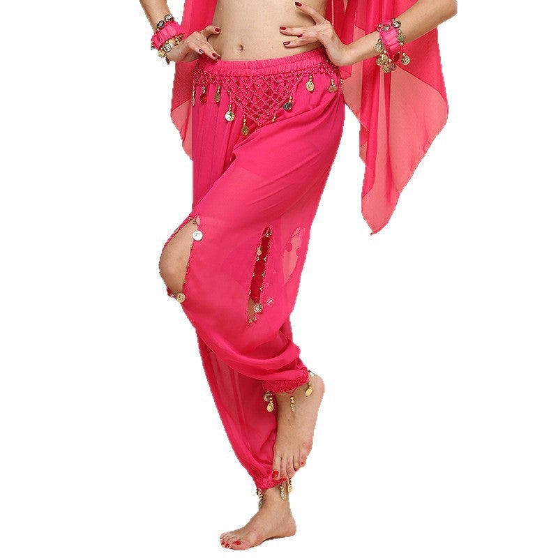 Loquat 2025 Popular Indian Dance Performance Pants Women'S Belly Dance Lantern Pants Coin Pants Practice Clothes Dance Pants - Image 2